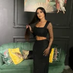 Elegant Top & Skirt in black