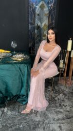 ⁦Elegant Top and Skirt Set in baby purple⁩ - الصورة ⁦2⁩