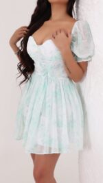 Green mini dress