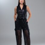 Sequin Top & Pant Black