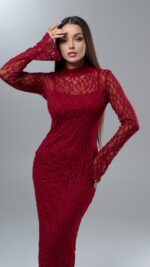 Dantel Red Dress