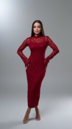 Dantel Red Dress - Image 2