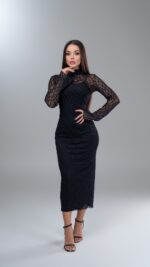 Dantel Black Dress - Image 2