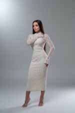 Dantel Off-White Dress - Image 4