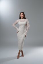 Dantel Off-White Dress - Image 5