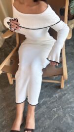 Élégant white dress - Image 3