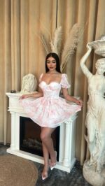Coral Mini Dress - Image 3